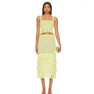 Shanda Set SAYLOR Revolve  Yellow Fringe Two-Piece Set